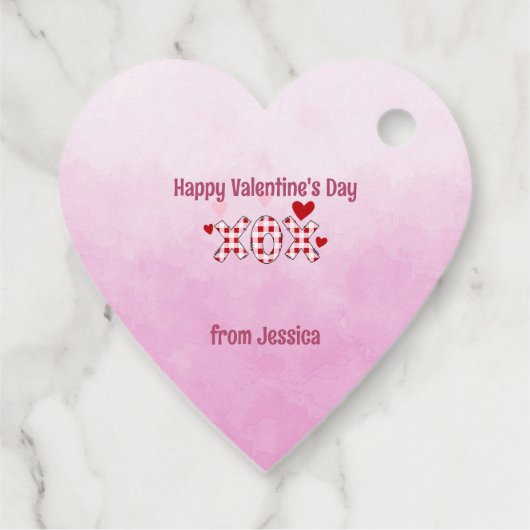 ピンク格言バレンタインカップル フェイバータグ (裏面)