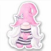 ピンク格言バレンタインハート |ダイカットのシール シール (正面)