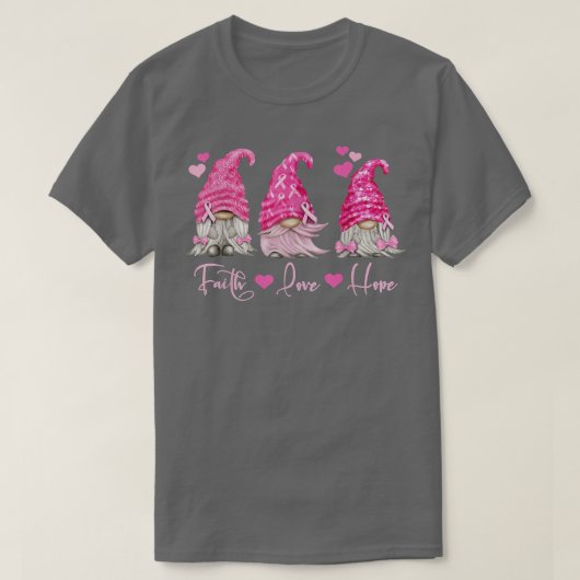 ピンク格言乳がん認識度2425 Tシャツ (デザイン正面)