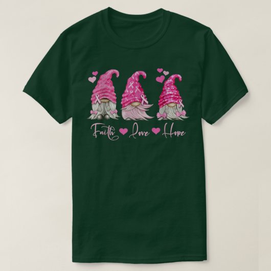 ピンク格言乳がん認識度Tシャツ Tシャツ (デザイン正面)