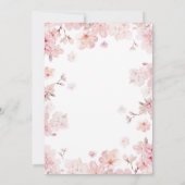 ピンク桜さくらんぼブロッサムスウィート16誕生日 招待状 (裏面)