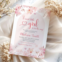 ピンク桜さくらんぼブロッサム春ベビーシャワー