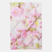 ピンク桜の花 – 日本のさくらんぼの花 キッチンタオル (縦)
