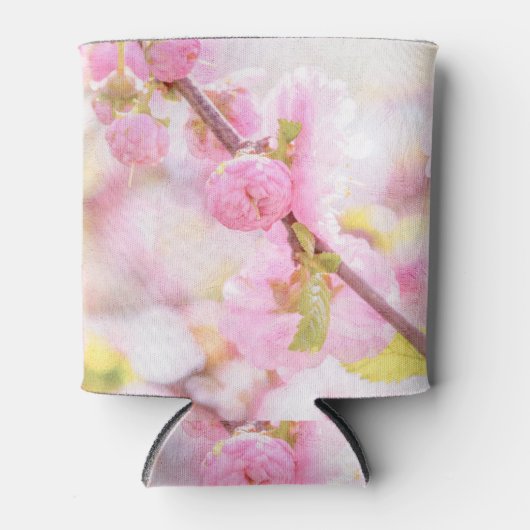 ピンク桜の花 – 日本のさくらんぼの花 缶クーラー (正面)