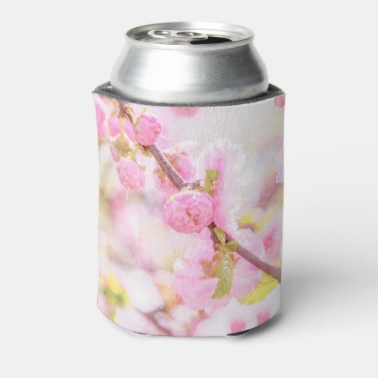 ピンク桜の花 – 日本のさくらんぼの花 缶クーラー (缶裏面)