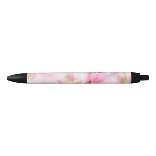 ピンク桜の花 – 日本のさくらんぼの花 黒ボールペン (正面)