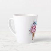 ピンク桜アイスクリームワッフルコーン カフェラテマグ (左アングル)