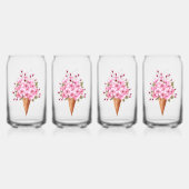 ピンク桜アイスクリームワッフルコーン ガラス缶 (裏面)