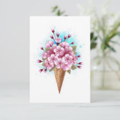 ピンク桜アイスクリームワッフルコーン サンキューカード (スタンド正面)