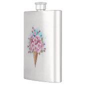 ピンク桜アイスクリームワッフルコーン フラスク (左)