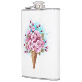 ピンク桜アイスクリームワッフルコーン フラスク (左)