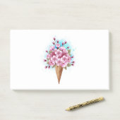 ピンク桜アイスクリームワッフルコーン ポストイット (デスク)