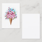 ピンク桜アイスクリームワッフルコーン 割引カード (正面/裏面)