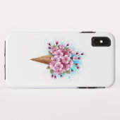 ピンク桜アイスクリームワッフルコーン Case-Mate iPhoneケース (裏面(横))