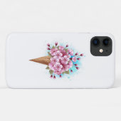 ピンク桜アイスクリームワッフルコーン Case-Mate iPhoneケース (裏面(横))