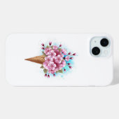 ピンク桜アイスクリームワッフルコーン Case-Mate iPhoneケース (裏面 (横))