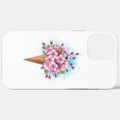 ピンク桜アイスクリームワッフルコーン Case-Mate iPhoneケース (裏面 (横))
