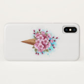 ピンク桜アイスクリームワッフルコーン Case-Mate iPhoneケース (裏面(横))