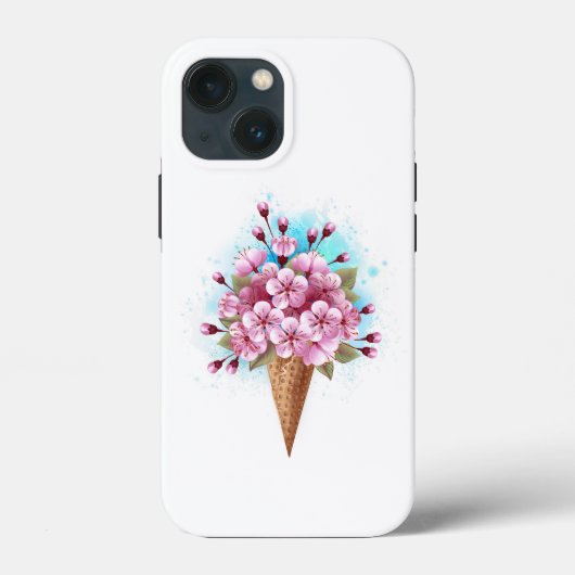 ピンク桜アイスクリームワッフルコーン Case-Mate iPhoneケース (裏面)
