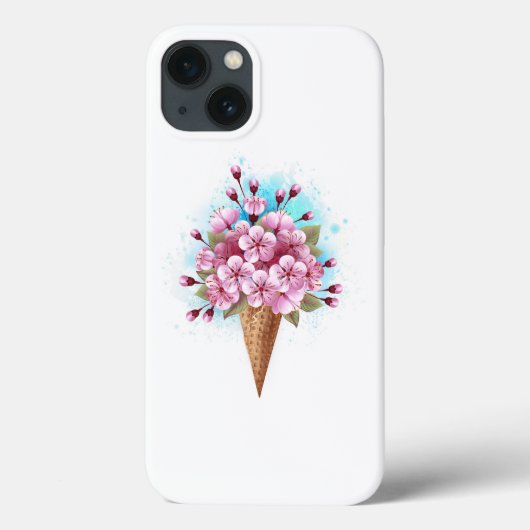 ピンク桜アイスクリームワッフルコーン Case-Mate iPhoneケース (裏面)