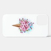 ピンク桜アイスクリームワッフルコーン Case-Mate iPhoneケース (裏面 (横))