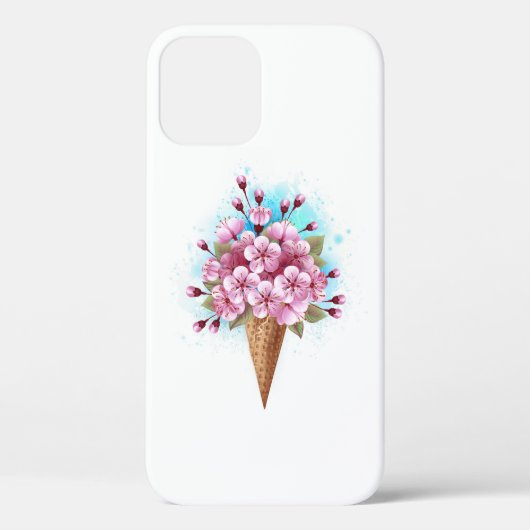 ピンク桜アイスクリームワッフルコーン Case-Mate iPhoneケース (裏面)