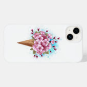 ピンク桜アイスクリームワッフルコーン Case-Mate iPhoneケース (裏面 (横))