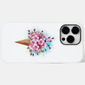 ピンク桜アイスクリームワッフルコーン Case-Mate iPhoneケース (裏面 (横))