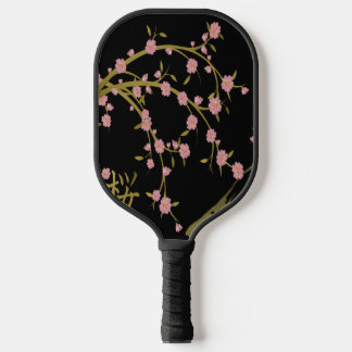 ピンク桜ゴールドブラック日本屏風 ピックルボールラケット