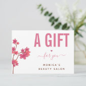 ピンク桜ツリーブランチ美しいサロンスパメイクアップ (スタンド正面)