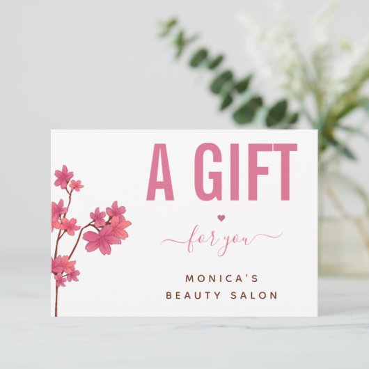 ピンク桜ツリーブランチ美しいサロンスパメイクアップ (スタンド正面)