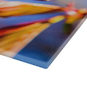 ピンク桜フラワーブルースカイ カッティングボード (角)