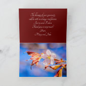 ピンク桜フラワーブルースカイ サンキューカード (内部)