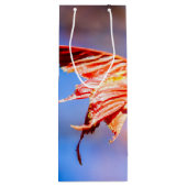 ピンク桜フラワーブルースカイ ワインギフトバッグ (裏面)