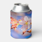 ピンク桜フラワーブルースカイ 缶クーラー (缶正面)