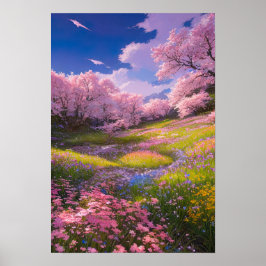 ピンク桜メドウズ ポスター
