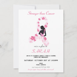ピンク桜乳がん生存者の資金調達者 招待状
