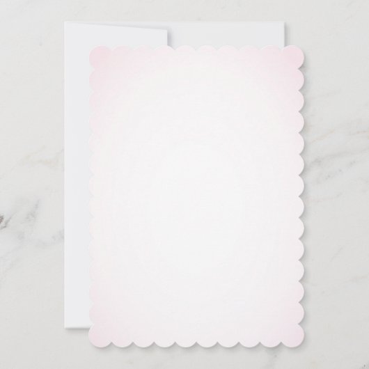 ピンク桜日本のさくらんぼフラムスブライダルシャワー 招待状 (裏面)