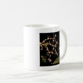 ピンク桜金ゴールド黒日本の画面 コーヒーマグカップ (正面右)