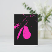 ピンク梨抽象芸術写真 ポストカード (スタンド正面)