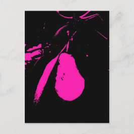 ピンク梨抽象芸術写真 ポストカード