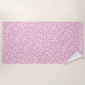 ピンク棒つきキャンデー ビーチタオル (正面)