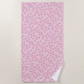 ピンク棒つきキャンデー ビーチタオル (正面)