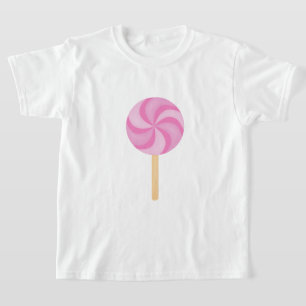 ピンク棒つきキャンデーTシャツ Tシャツ
