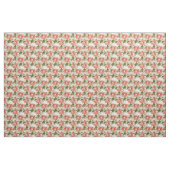 ピンク椿花柄布 ファブリック (ヤード)