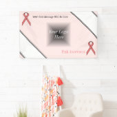 ピンク標準的なリボン 横断幕 (インサイチュ)