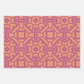 ピンク模様 ラッピングペーパーシート (正面3)