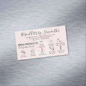 ピンク樹脂の製品の気に説明 マグネット名刺 (インサイチュ)