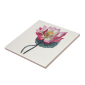 ピンク水はす植物のセラミックタイル タイル (側面)