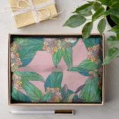 ピンク水ガーリー色フローラハンド 薄葉紙 (ギフト)